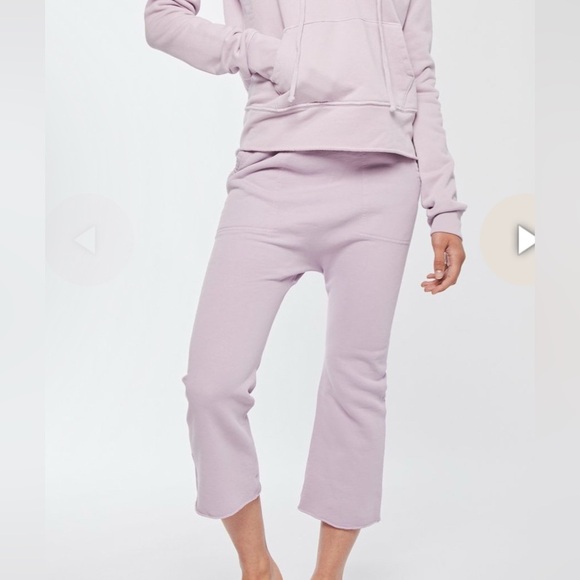 Nili Lotan Pants - Nili Lotan Lavender Cropped Track Pants